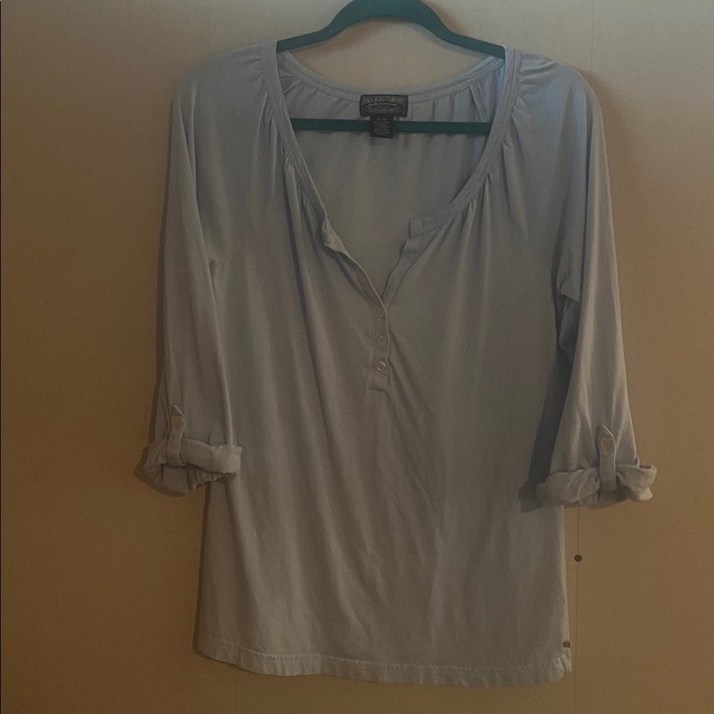 RL Polo Jeans Company Light Blue 3/4 Sleeve Top